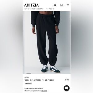 Aritzia Cozy Sweatfleece Mega Jogger